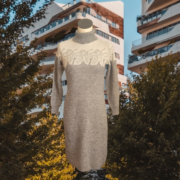 Gray Sweater Dress - Picture 1 of 3